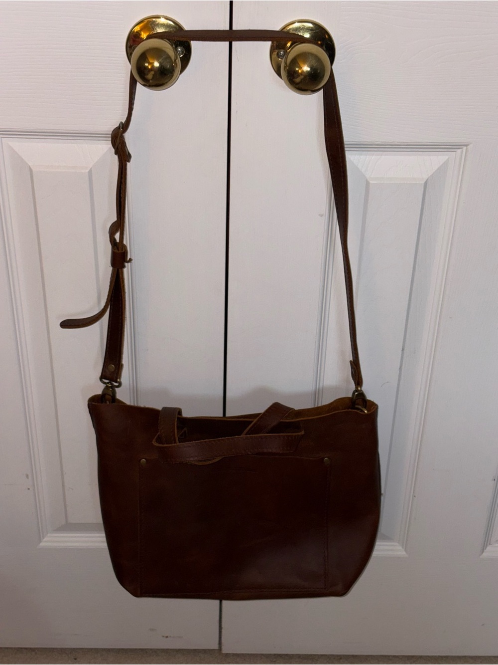 Classic Brown Portland Leather Goods medium Crossbody tote - Picture 12 of 13